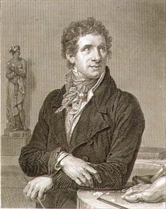 Portret van Antonio Canova (1757-1822) gegraveerd door William Henry Worthington (ca.1790-1839) door Francois Xavier (after) Fabre