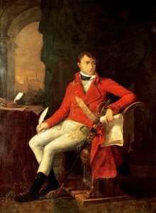 Portret van Napoleon I Bonaparte in uniform van eerste consul