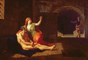 Romeinse liefdadigheid (Cimon en Pero) 1800 door Francois Xavier Fabre
