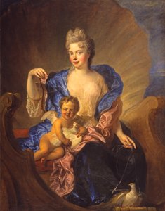 De gravin von Cosel en haar zoon als Venus en Cupido, circa 1712-1715