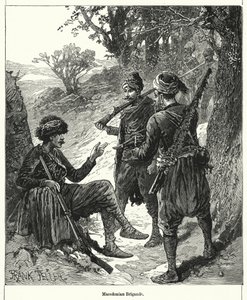 Macedonische bandieten (gravure) door Frank (after) Feller