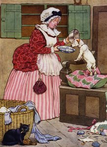 Illustratie voor Old Mother Hubbard door Frank Adams