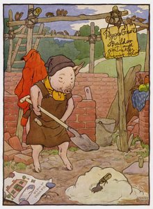 Illustratie voor De drie kleine biggetjes door Frank Adams