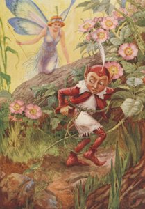Nymphidia en Puck, uit Nymphidia door Michael Drayton door Frank Adams