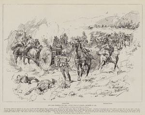 Hoe de zoon van Lord Roberts viel, reddend kanonnen bij Colenso, 15 december 1899 door Frank Algenon Stewart