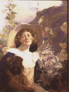 De Vrouw van de Kunstenaar Katherine door Frank Bramley