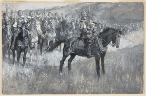 Cromwell en zijn mannen zingen de 117e psalm bij de slag om Dunbar