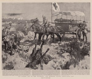 Voor Snelle Hulp aan de Gewonden, de Manders Vliegende Ambulancewagen door Frank Craig
