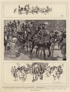 Het koetseizoen in Londen, de bijeenkomst van de Coaching Club in Hyde Park door Frank Craig