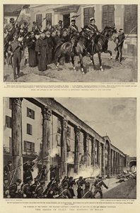 De Crisis in Italië, de Onlusten in Milaan door Frank Craig