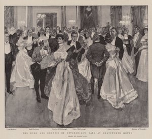 Het Bal van de Hertog en Hertogin van Devonshire in Chatsworth House door Frank Craig