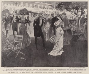 Het Eerste Bal van het Seizoen in het Regeringshuis, Sydney, in de Tuin tussen de Dansen