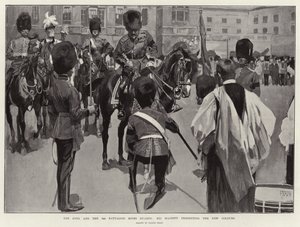 De koning en het 3e bataljon Scots Guards, Zijne Majesteit presenteert de nieuwe kleuren