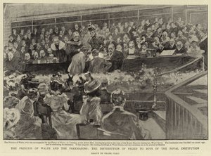 De Prinses van Wales en de Vrijmetselaars, de Prijsuitreiking aan Jongens van de Koninklijke Instelling