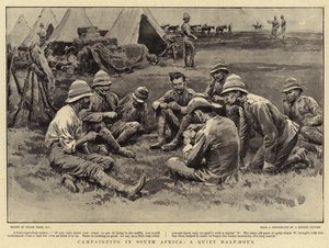 Campagne in Zuid-Afrika, een rustig halfuurtje door Frank Dadd