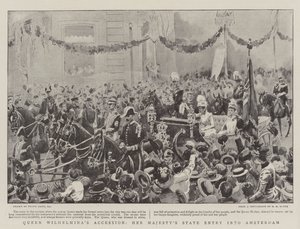 Toetreding van Koningin Wilhelmina, De Staatsintrede van Hare Majesteit in Amsterdam door Frank Dadd