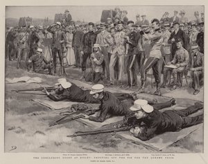 Het afsluitende evenement in Bisley, het afschieten van de gelijkstand voor de Koningin