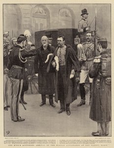 De Troonsbestijging van de Koning, Aankomst van de Speciale Ambassadeur in het Elysee, Parijs door Frank Dadd