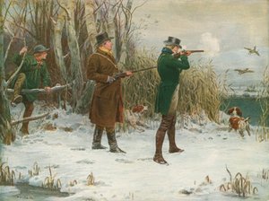 Jacht op Wilde Eend tijdens Kerstmis door Frank Dadd