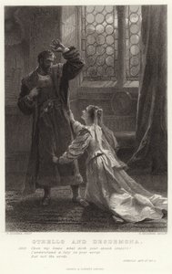 Othello en Desdemona, Othello, Act IV, Sc 2 door Frank Dicksee