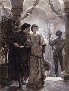 Scènes uit Romeo en Julia: Het bal door Frank Dicksee