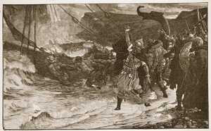 De Begrafenis van een Viking, illustratie uit 