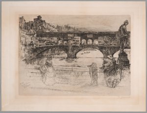 Ponte Vecchio, Florence (Eerste plaat) door Frank Duveneck
