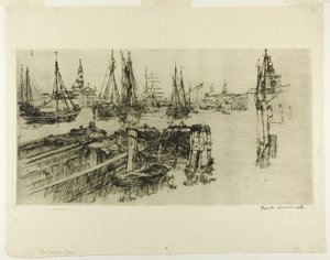 Scheepvaart op de Giudeca (De Docks) door Frank Duveneck