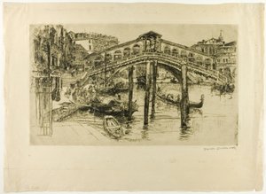 De Rialto, Venetië door Frank Duveneck