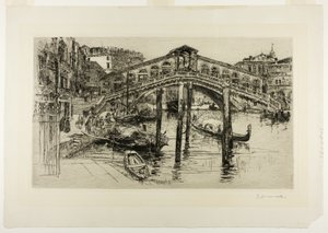 De Rialto, Venetië door Frank Duveneck