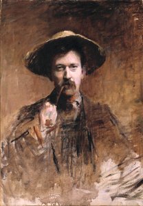 Portret van de schilder door hemzelf door Frank Edwin Scott