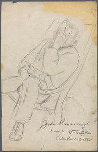 Schets van John Kavanaugh, 1882 door Frank H. Tompkins