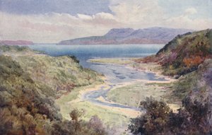 Nieuw-Zeeland: Meer en berg Tarawera door Frank H Wright