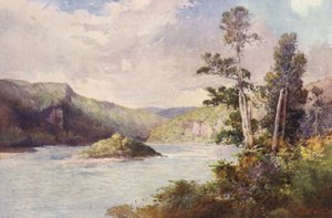 Nieuw-Zeeland: Witte kliffen, Buller rivier door Frank H Wright