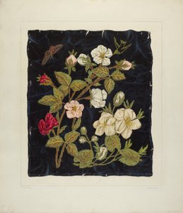 Handgemaakte Bloemen op Zwart door Frank J. Mace