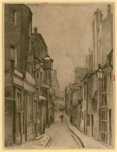 Schets van Leather Lane, Holborn, Londen door Frank Lewis Emanuel