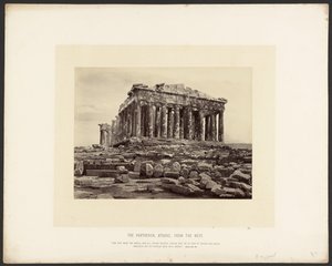 Het Parthenon, Athene, vanuit het westen
