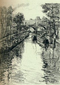 Aken op de Seine, 1915 door Frank Milton Armington
