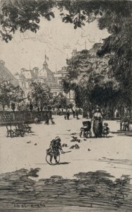 Jardin du Luxembourg, 1915 door Frank Milton Armington