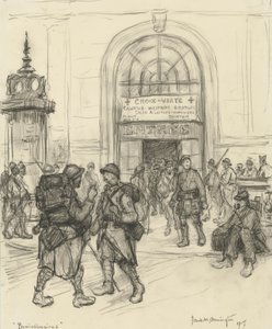 Vergunninghouders, 1917 door Frank Milton Armington