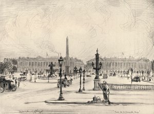 Place de la Concorde, 1915 door Frank Milton Armington