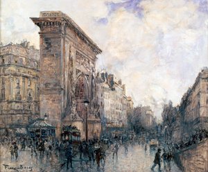 Arc de Triomphe de la Porte St-Denis, Parijs, c1875-1926