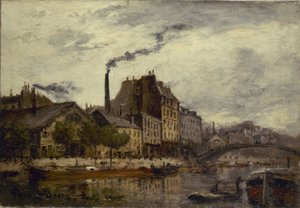 Canal Saint-Martin, quai de Valmy door Frank Myers Boggs