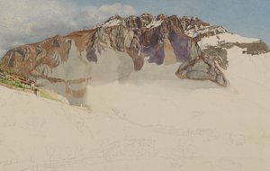 Bergachtig landschap in Italië: Il Resegone, 1885
