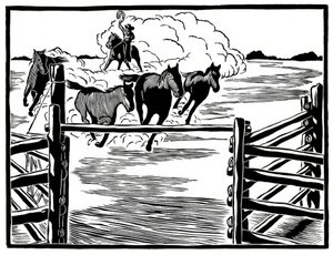 Cowboy door Frank Redlinger