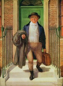 Mr Pickwick vertrekt van huis door Frank Reynolds