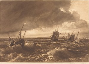 De monding van de Theems, Isle of Sheppey in de verte, 1891