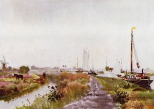 Norfolk Broads: Beneden Potter Heigham door Frank Southgate