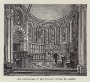 Nieuwe versieringen van de Engelse kerk in Algiers