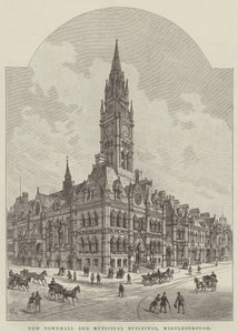 Nieuw stadhuis en gemeentelijke gebouwen, Middlesbrough door Frank Watkins